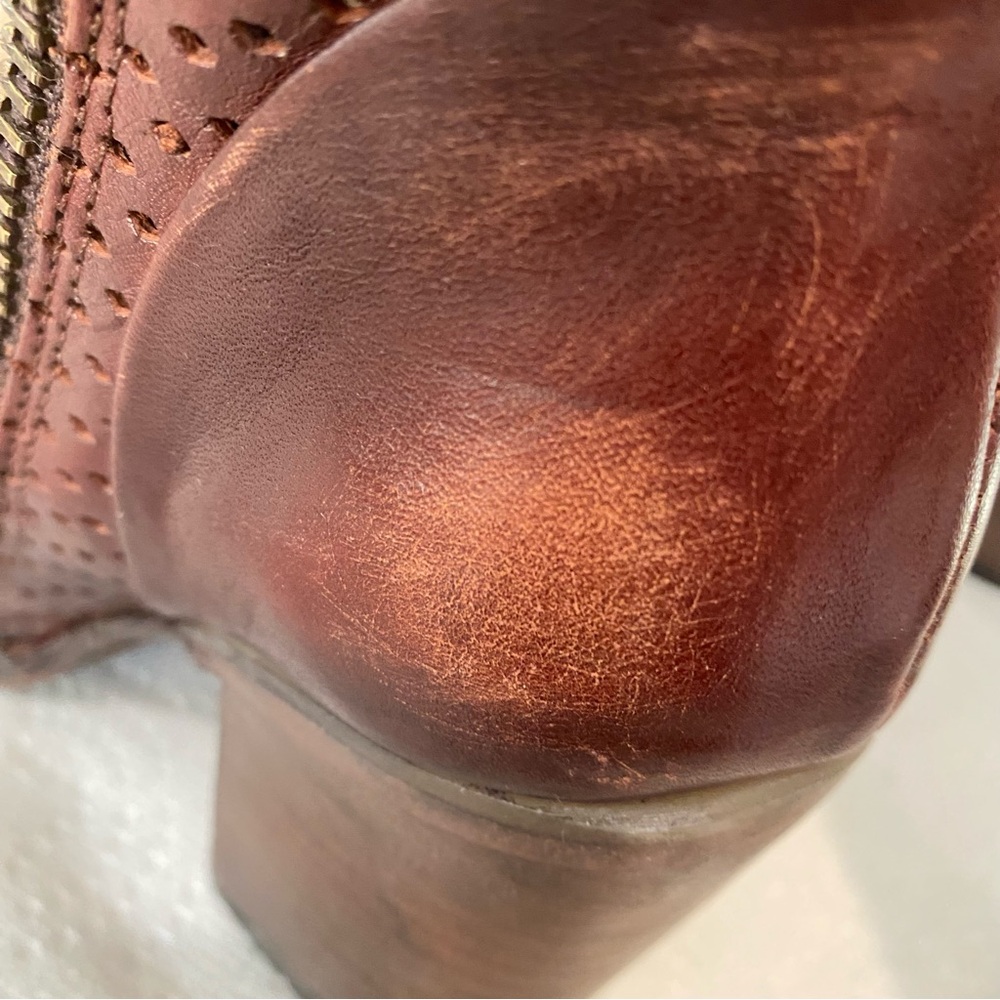 FREEBIRD by STEVEN Bowie Leather Ankle Boots - Brown - Size 6 - Picture 8 of 13